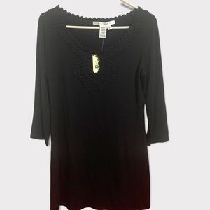 Max Studio Black Keyhole Mini Dress M